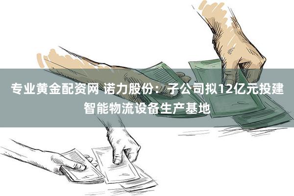 专业黄金配资网 诺力股份：子公司拟12亿元投建智能物流设备生产基地