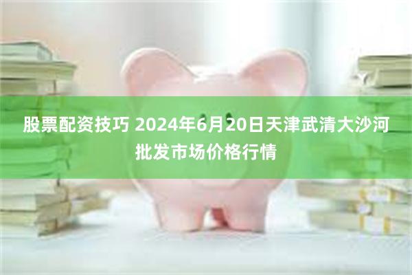 股票配资技巧 2024年6月20日天津武清大沙河批发市场价格行情