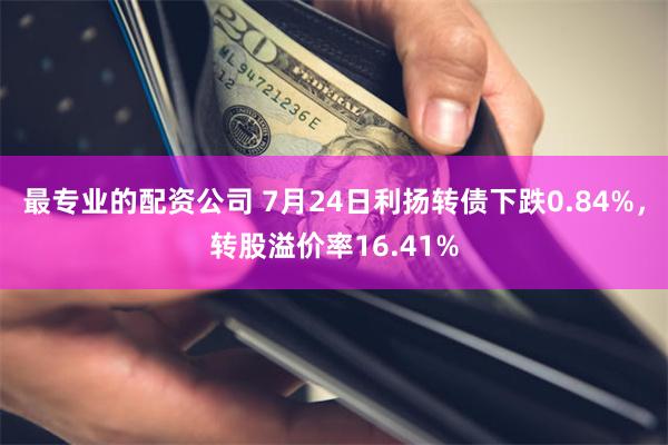 最专业的配资公司 7月24日利扬转债下跌0.84%，转股溢价率16.41%