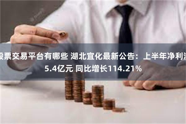 股票交易平台有哪些 湖北宜化最新公告：上半年净利润5.4亿元 同比增长114.21%