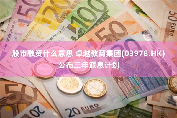 股市融资什么意思 卓越教育集团(03978.HK)公布三年派息计划